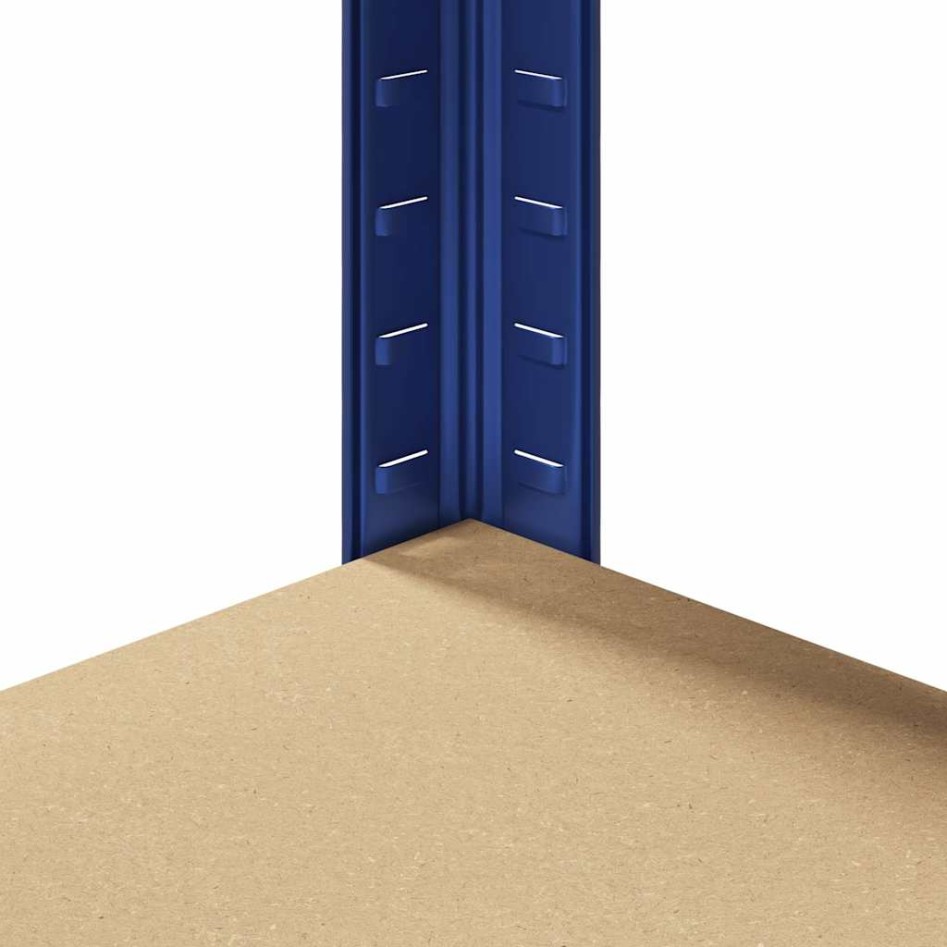 Estantería esquina 5 niveles madera contrachapada y acero