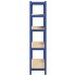 Estantería almacenaje 5 niveles azul madera ingeniería
