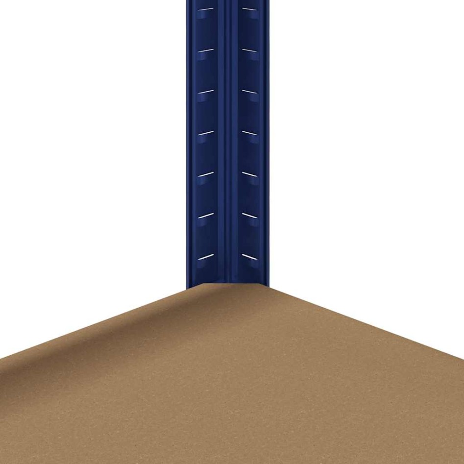 Estantería almacenaje 5 niveles azul madera ingeniería