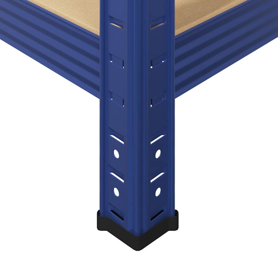 Estantería almacenaje 5 niveles azul madera ingeniería