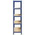Estantería almacenaje 5 niveles azul madera ingeniería