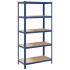Estantería almacenaje 5 niveles azul madera ingeniería