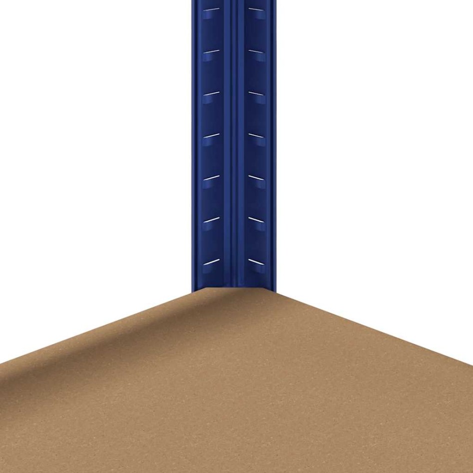 Estantería almacenaje 5 niveles azul madera ingeniería