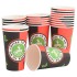 Tazas de café de papel 1000 uds 16oz 400ml rojo y