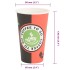 Tazas de café de papel 1000 uds 16oz 400ml rojo y