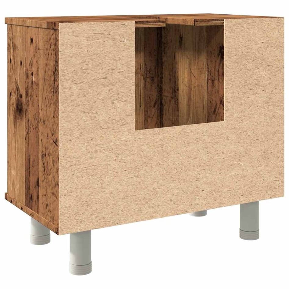 Armario de baño madera contrachapada envejecida 60x32x53,5