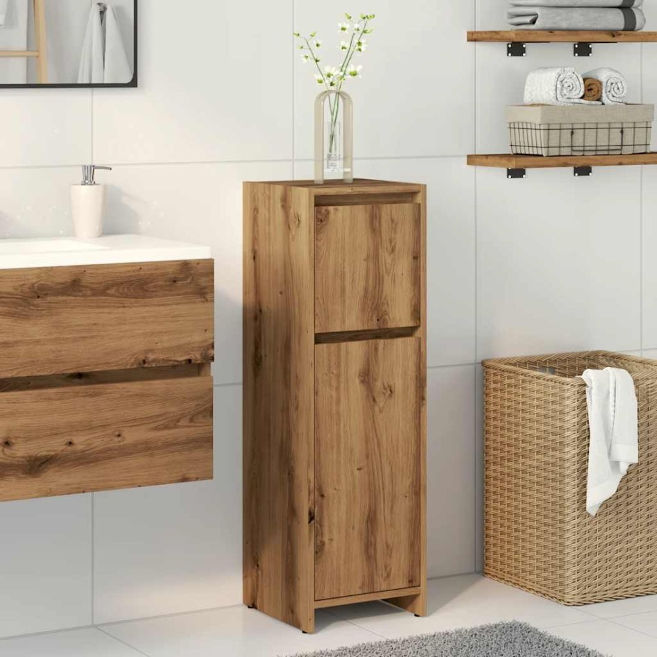 Armario de baño madera contrachapada roble artisan 30x30x95