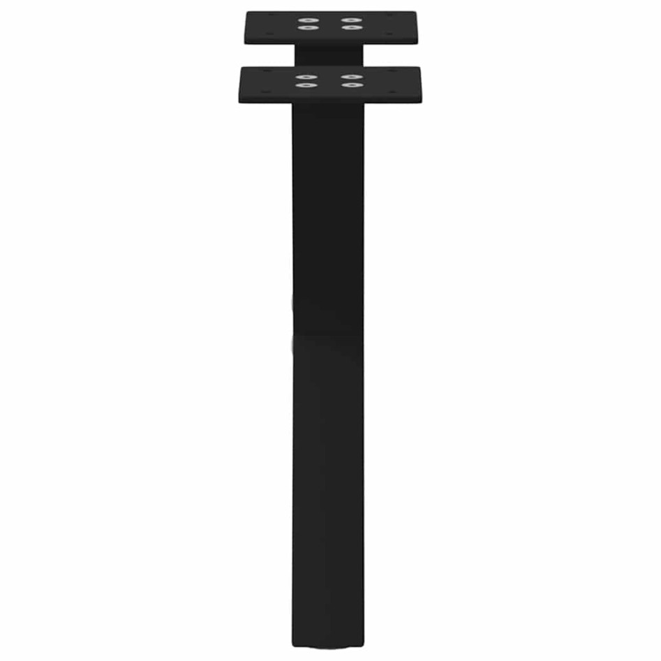 Patas de mesa de centro forma X 2uds acero negro 30x(30-31)