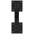 Patas de mesa de centro forma X 2uds acero negro 30x(30-31)