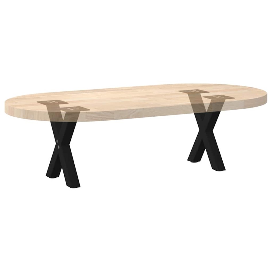 Patas de mesa de centro forma X 2uds acero negro 30x(30-31)