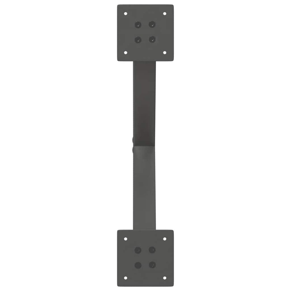 Patas de mesa centro forma X 2uds acero antracita 60x(30-31)