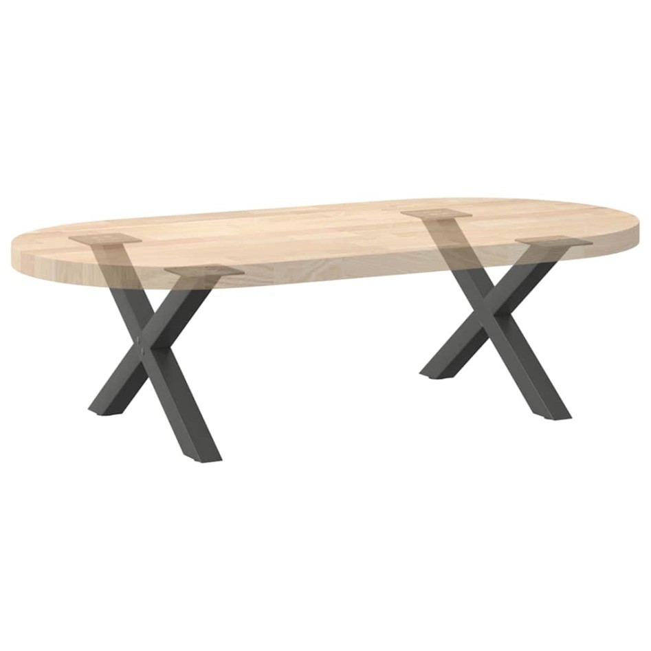 Patas de mesa centro forma X 2uds acero antracita 60x(30-31)