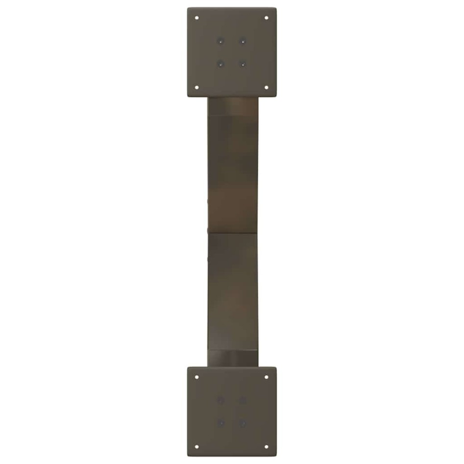 Patas de mesa centro forma X 2uds acero natural 70x(30-31)