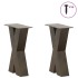 Patas de mesa centro forma X 2uds acero natural 28x(42-43)