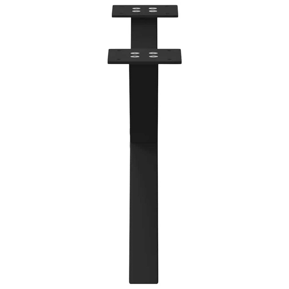 Patas de mesa de centro forma X 2uds acero negro 60x(30-31)
