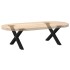 Patas de mesa de centro forma X 2uds acero negro 60x(30-31)