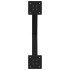 Patas de mesa de centro forma X 2uds acero negro 38x(42-43)
