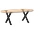 Patas de mesa de centro forma X 2uds acero negro 38x(42-43)
