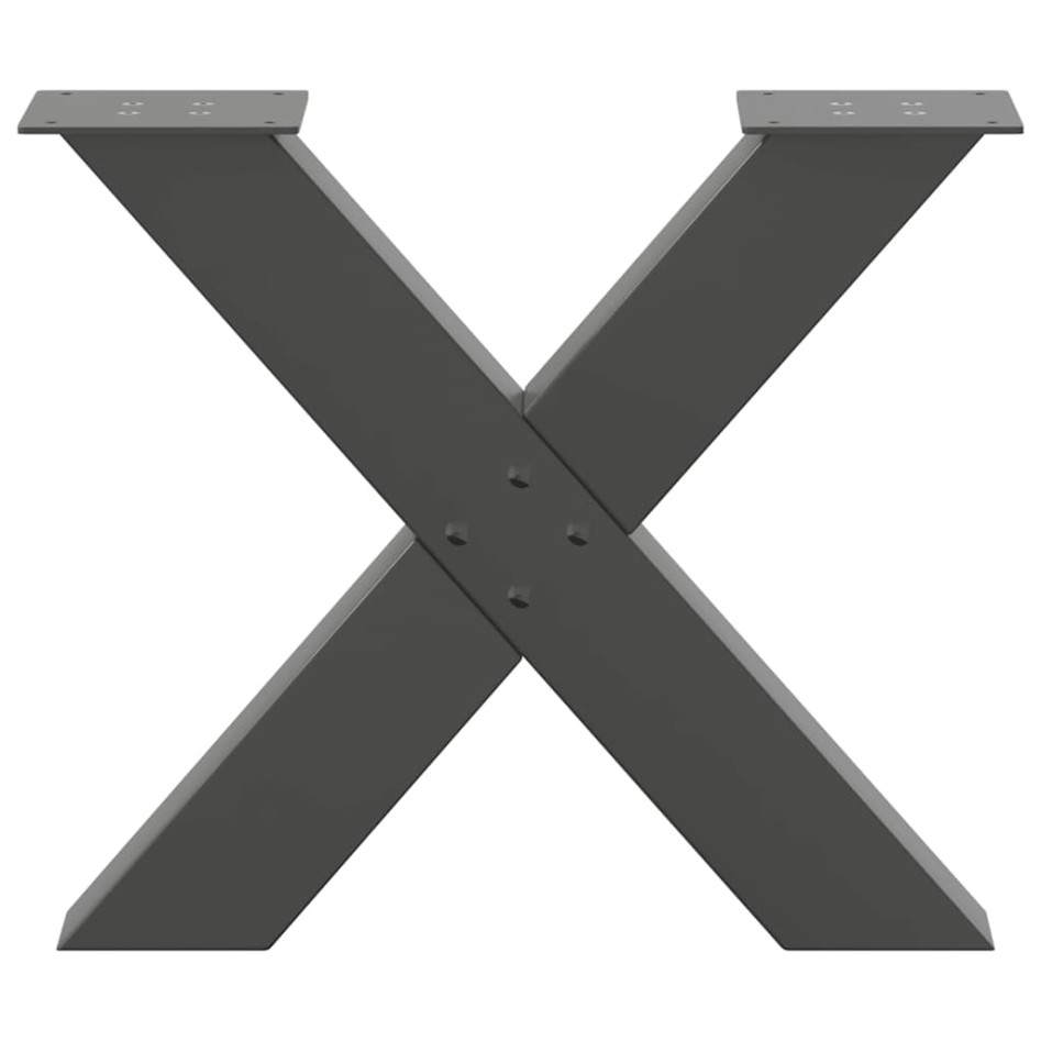 Patas para mesa de centro en forma de X 2 uds antracita