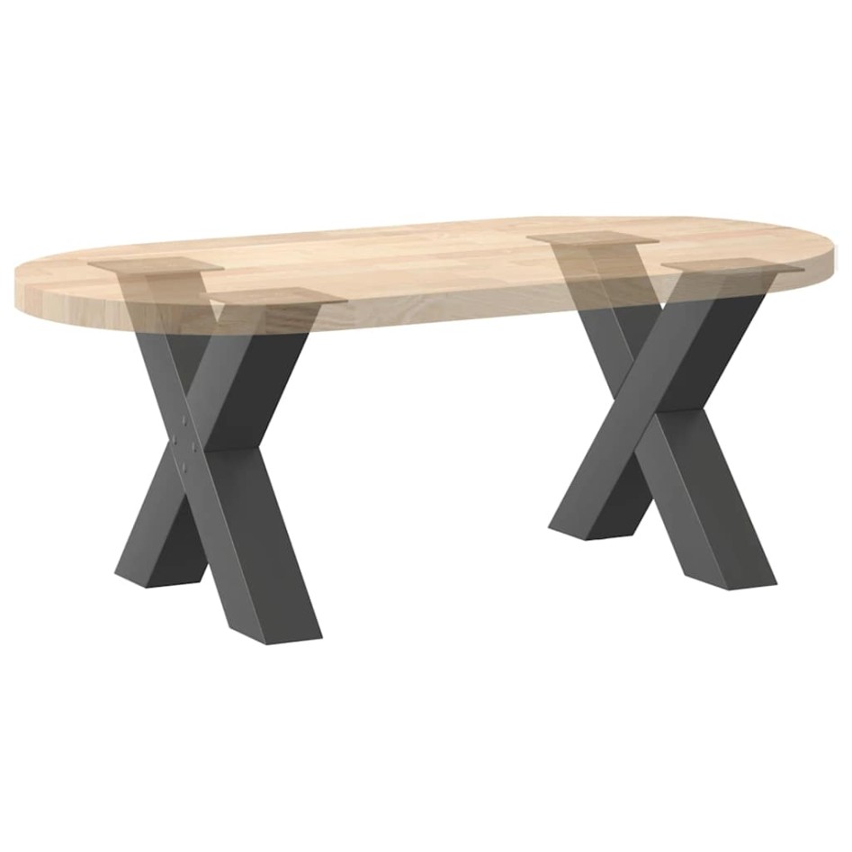Patas para mesa de centro en forma de X 2 uds antracita