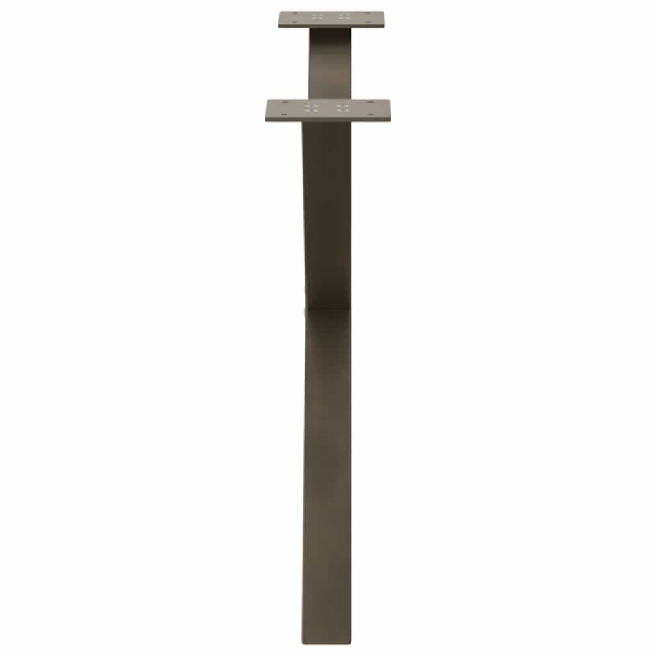 Patas de mesa centro forma X 2uds acero natural 70x(42-43)