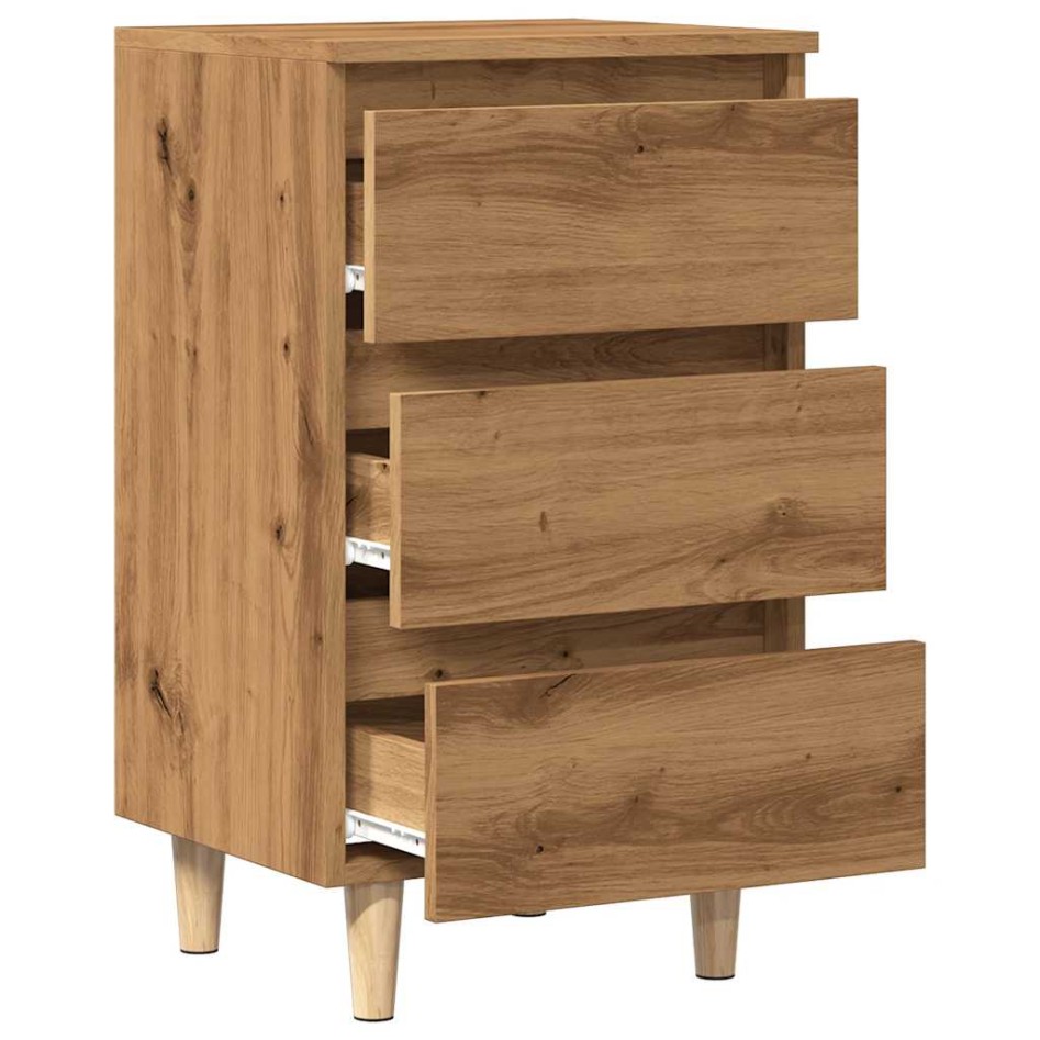 Mesita de noche madera de ingeniería roble artisan 40x35x69