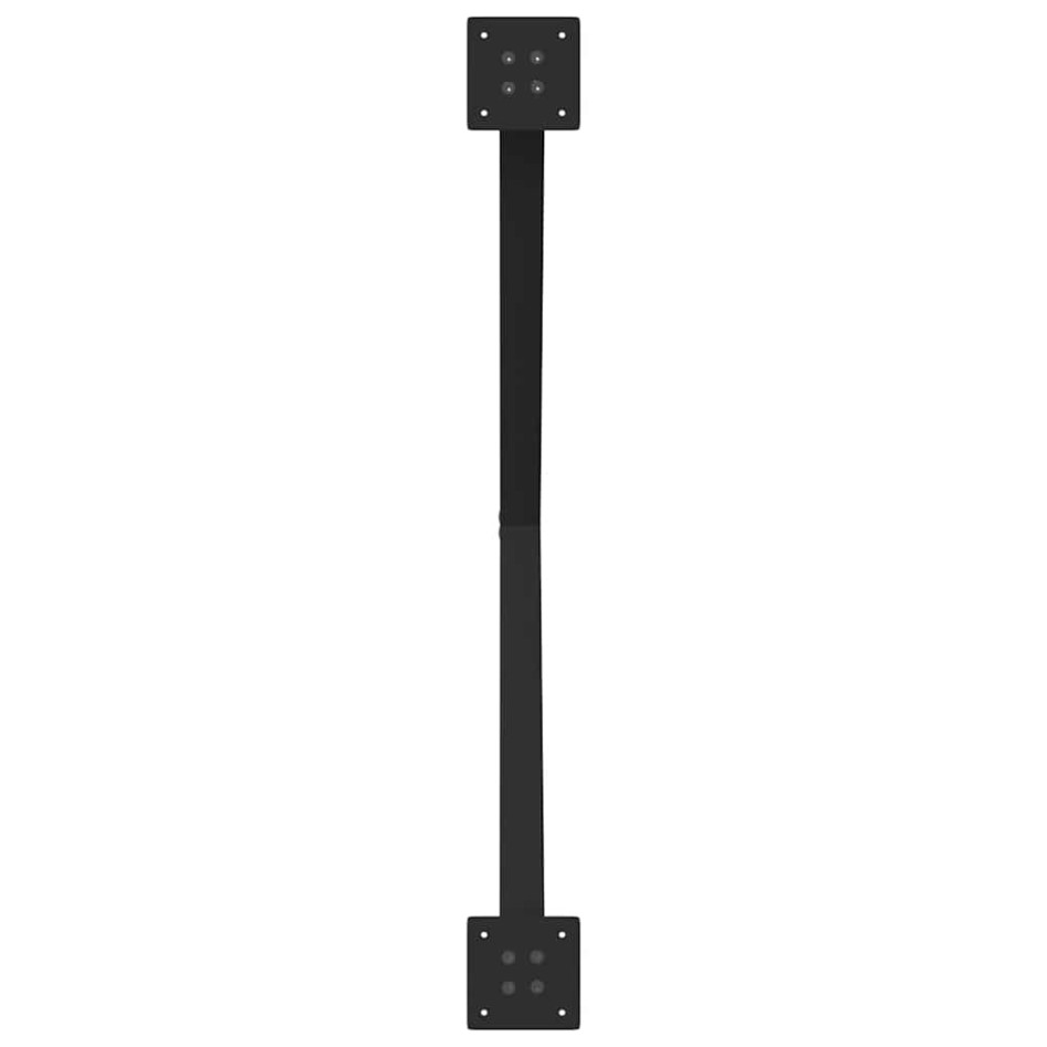 Patas para mesa comedor forma X 2uds acero negro 90x(72-73)