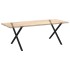 Patas para mesa comedor forma X 2uds acero negro 90x(72-73)