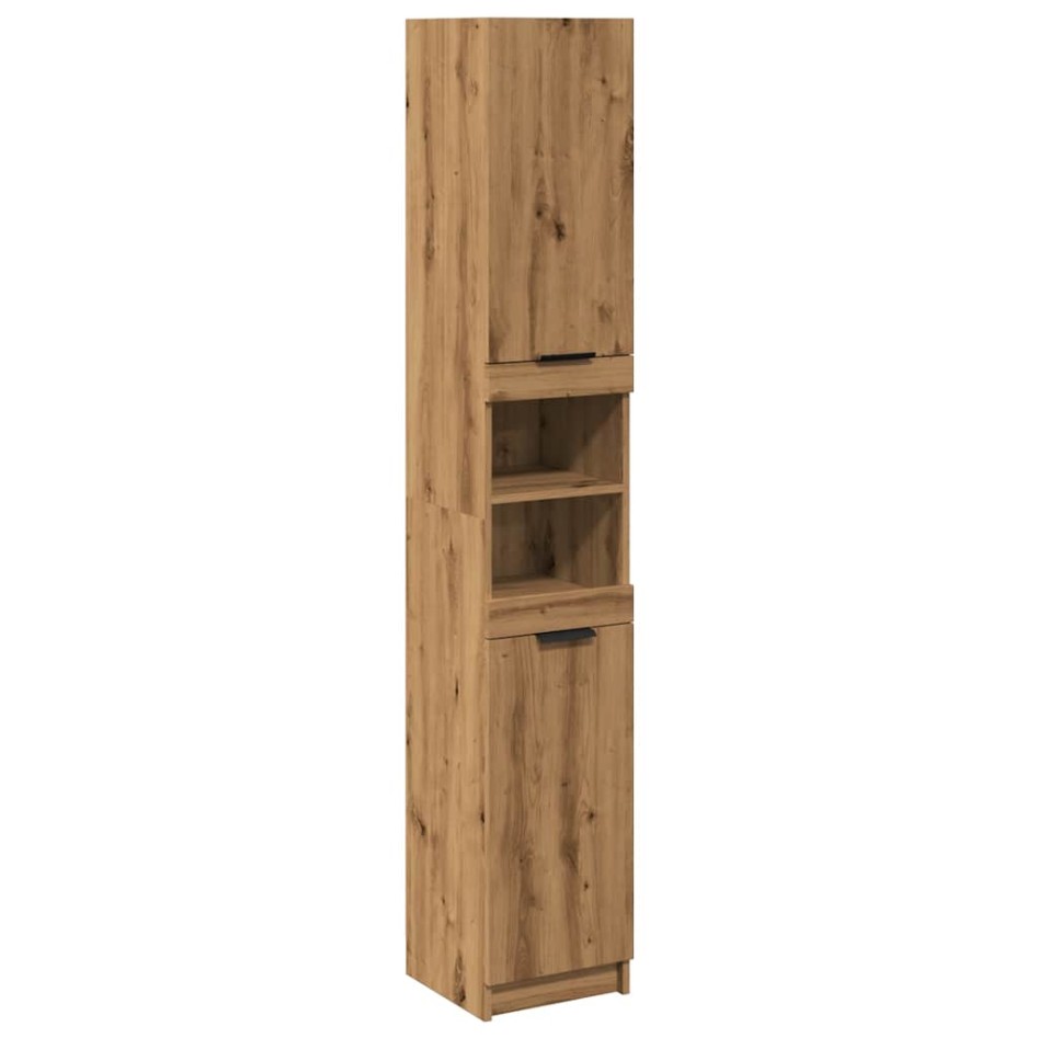 Armario de baño madera ingeniería roble artisan 32x34x188,5
