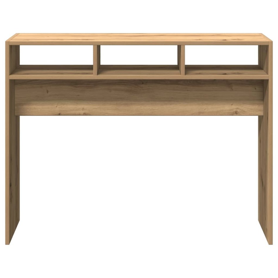 Mesa consola madera de ingeniería roble artesanal 105x30x80