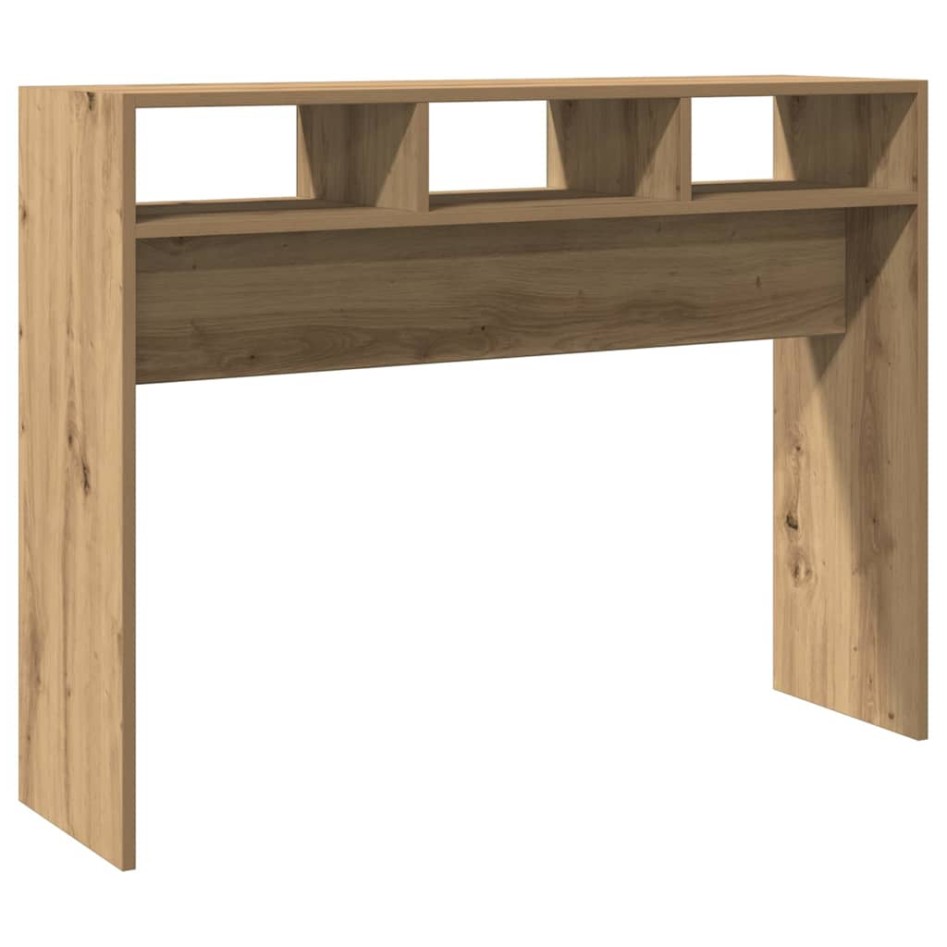 Mesa consola madera de ingeniería roble artesanal 105x30x80