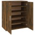 Mueble zapatero madera contrachapada roble ahumado 60x35x70