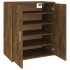 Mueble zapatero madera contrachapada roble ahumado 60x35x70