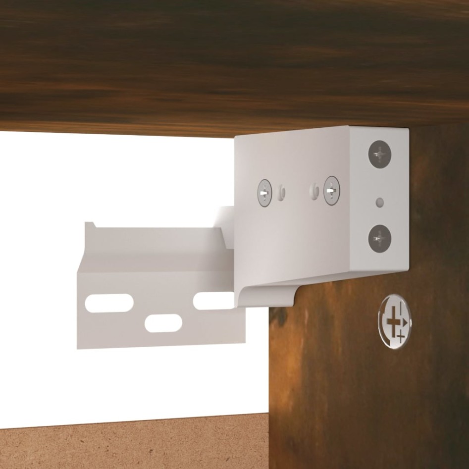 Mueble zapatero madera contrachapada roble ahumado 60x35x70