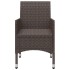 Muebles de jardín 3 piezas ratán sintético y vidrio