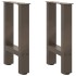 Patas para mesa de centro de acero natural 2 uds 38x(42-43)