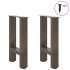 Patas para mesa de centro de acero natural 2 uds 38x(42-43)
