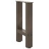 Patas para mesa de centro de acero natural 2 uds 38x(42-43)