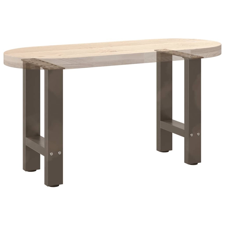 Patas para mesa de centro de acero natural 2 uds 38x(42-43)