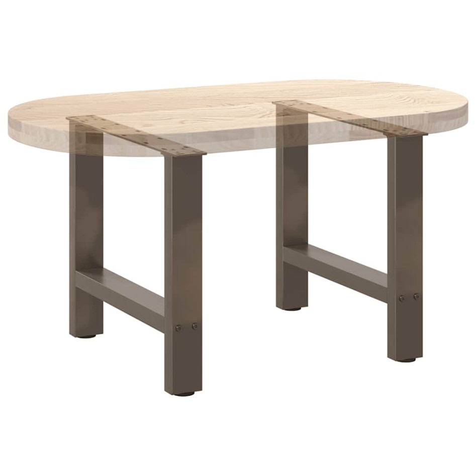 Patas para mesa de centro de acero natural 2 uds 60x(42-43)