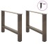Patas para mesa de centro de acero natural 2 uds 70x(42-43)