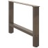 Patas para mesa de centro de acero natural 2 uds 70x(42-43)
