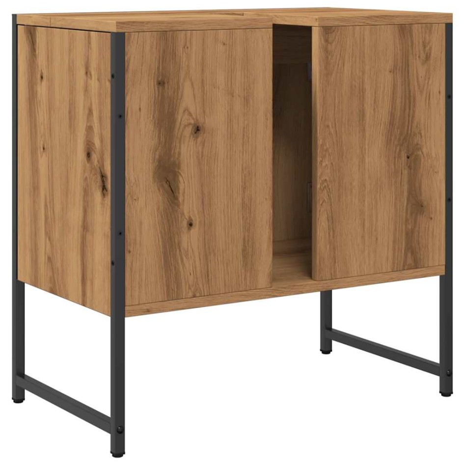 Mueble de lavabo de baño madera roble artisan 60x33x60