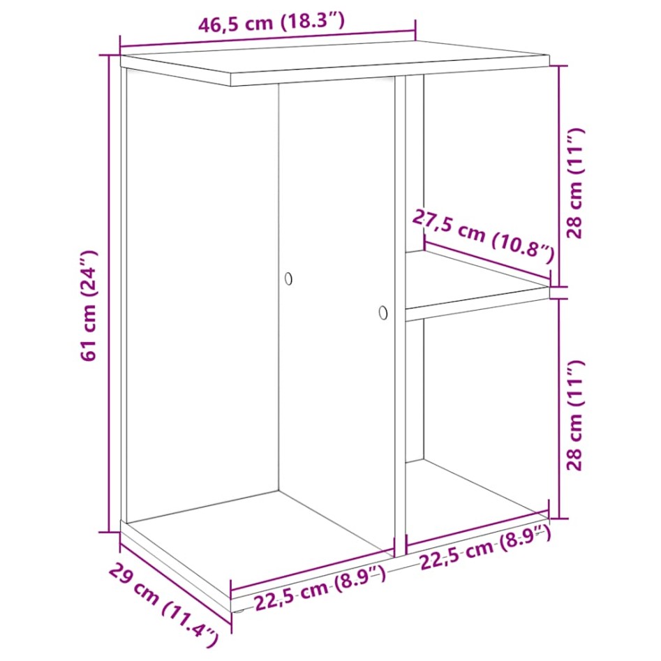 Mesitas de noche 2 uds madera de ingeniería blanco