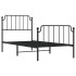 Estructura cama sin colchón con estribo metal negro 90x200