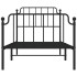 Estructura cama sin colchón con estribo metal negro 90x200