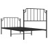 Estructura cama sin colchón con estribo metal negro 90x200