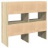 Zapateros 2 uds apilables roble sonoma 89,5x30x40