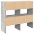 Zapateros 2 uds apilables gris hormigón 89,5x30x40