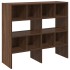 Zapateros 2 uds apilables roble marrón 89,5x30x40
